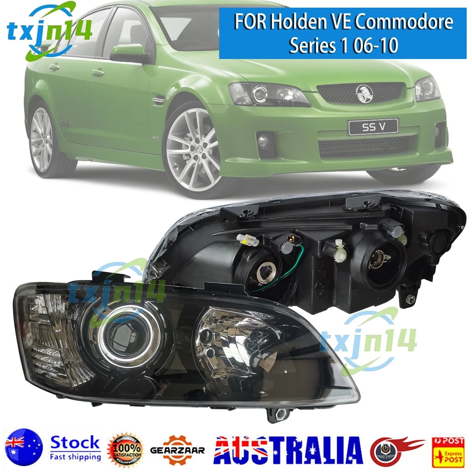 Pair/Set Projector Head Lights Black For Holden VE Commodore Series 1 '06~'10 AU - image 3 of 4