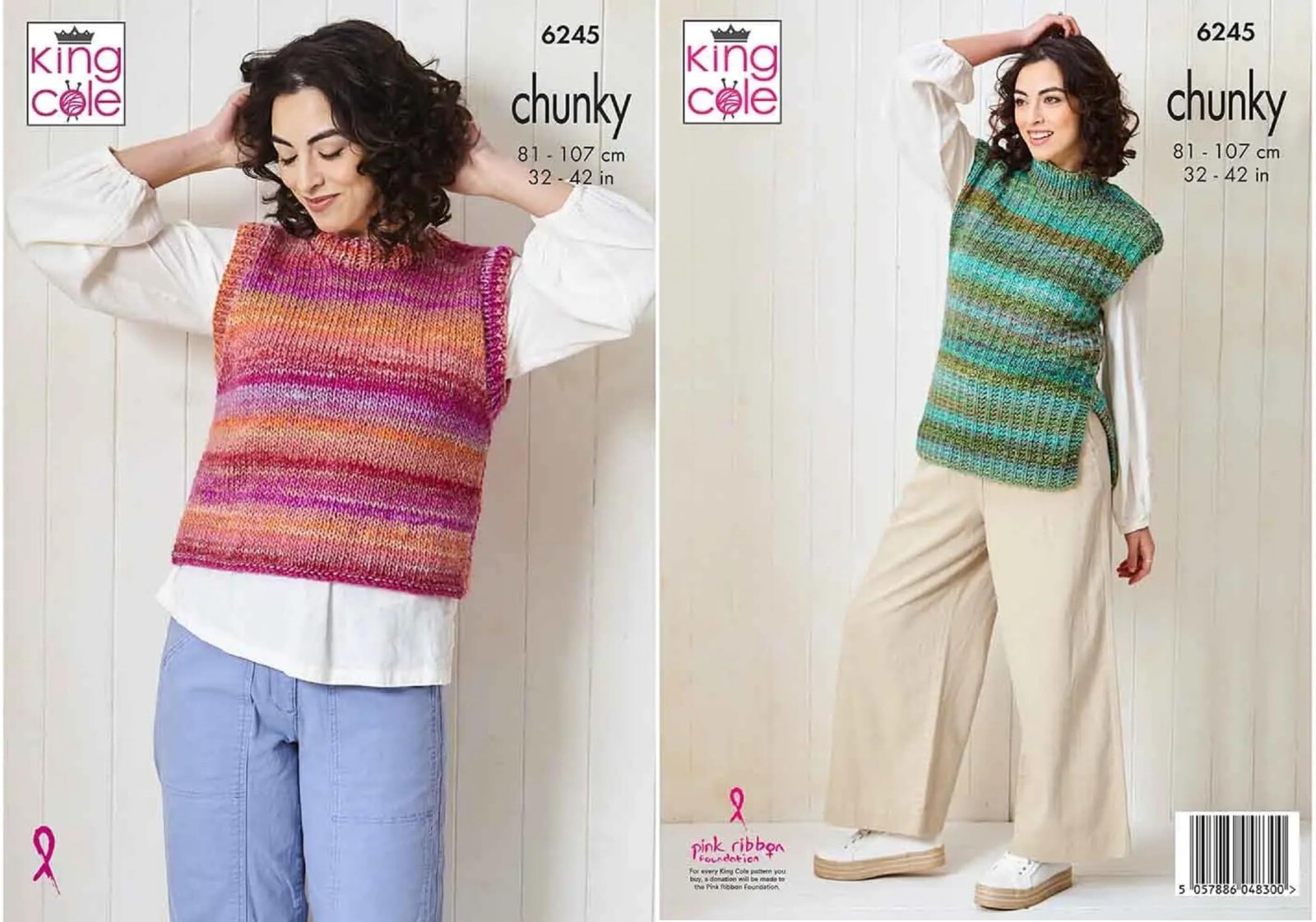 King Cole Ladies Chunky Knitting Pattern Womens Sweater & Tunic (6245) - Image 2