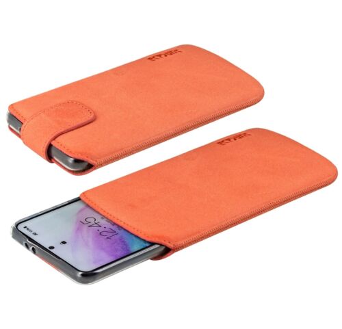 Suncase Hülle Leder Tasche in Lachsrosa Silikon Case für Samsung Galaxy S21 FE - Bild 1 von 9
