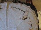 Vintage Oval Doily Embroidered Butterflies and Flowers Crochet Edge 24 1/2 x 21" — photo 10