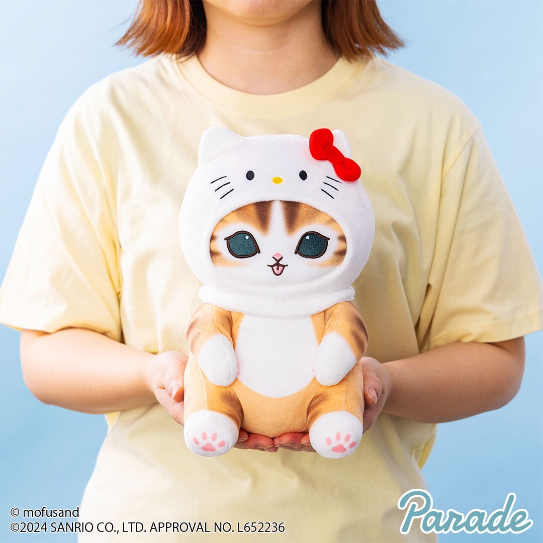 mofusand x Sanrio Characters Big Plush Toy Doll Hello Kitty 24cm