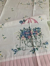 New LuRay Vintage Style Pretty Kitchen Tea Towel - Beautiful Flower Cart Print