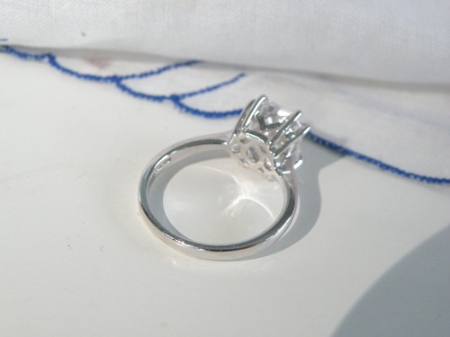 Anillo Epifanía Plata de Ley 925 DQ Diamonique Corte Radiante Talla 7 - Imagen 10 de 20