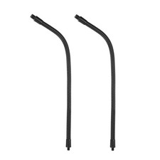 2Pcs 1/4" Male to 3/8" Male Thread Heavy Duty 12" Gooseneck Tube, Black