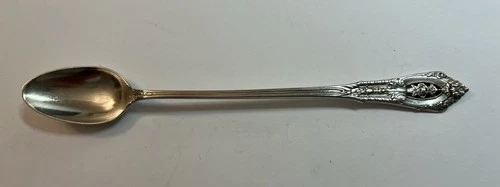 Wallace Sterling Silver Rose Point Iced Tea Spoon 7.5” Long 28 Grams