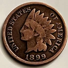 1899 Indian Head Cent Penny Nice Detail Both Sides Sharp Reverse JC1942