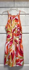 ⭐️ NWT ⭐️ Vince Camuto Printed Scuba Fit & Flare Halter Dress - Size 6