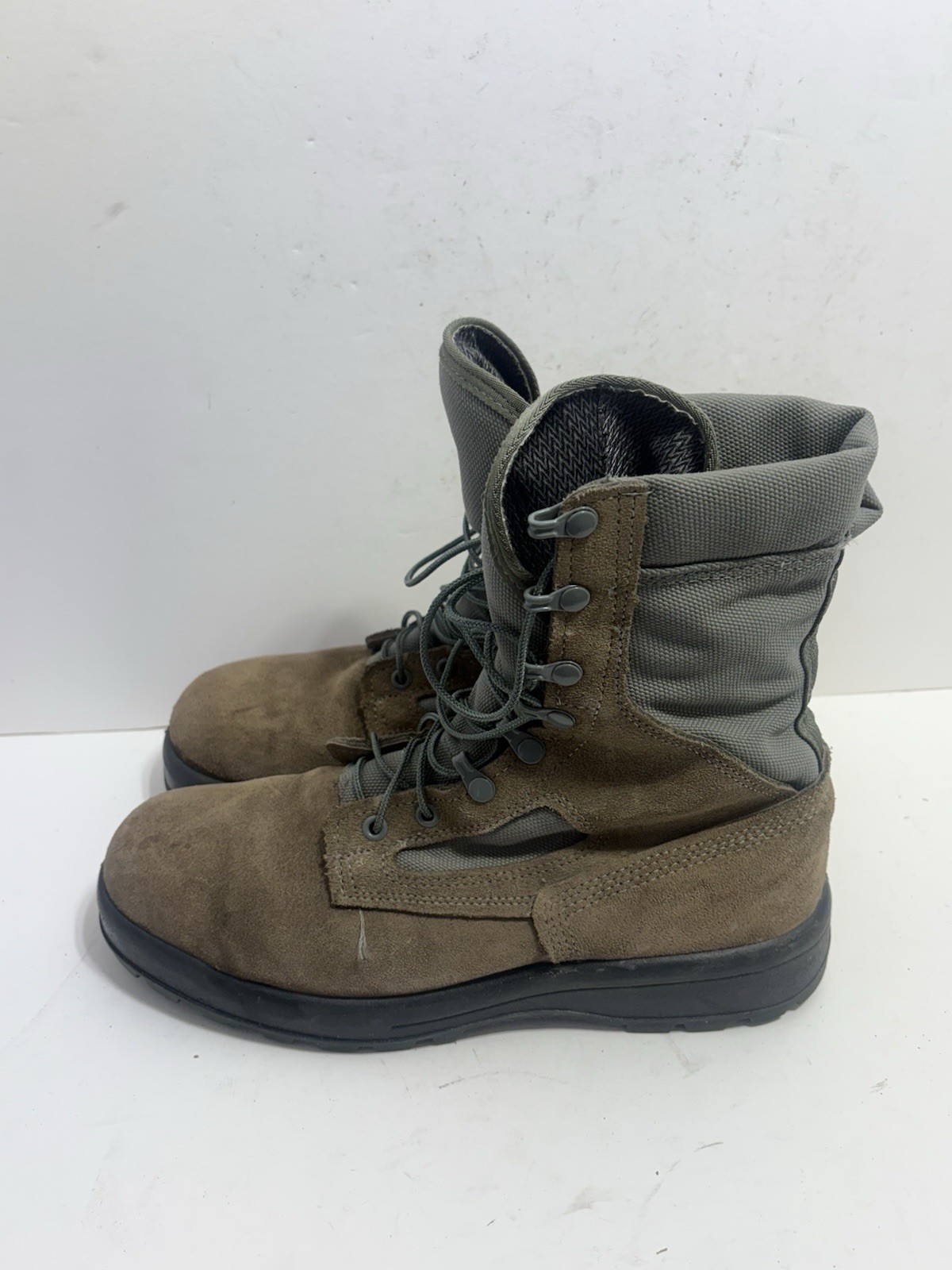 Belleville Combat Boots Men's Green Brown Gore Tex Soft Toe Vibram Sz 10 R-image