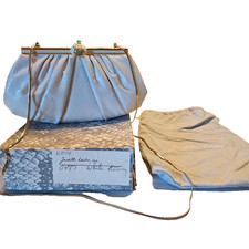 Judith Leiber 0487 White Karung Snakeskin Clutch Bag   Box  Dust Bag