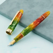 LORELEI 667 Acrylic Colourful Fountain Pen with Converter Iridium EF/F Gift Pen