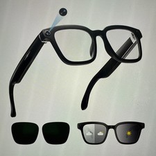 AI 1080p 8MP Smart Glasses TR90 IP65 Bluetooth Real-Time Translation Android/iOS