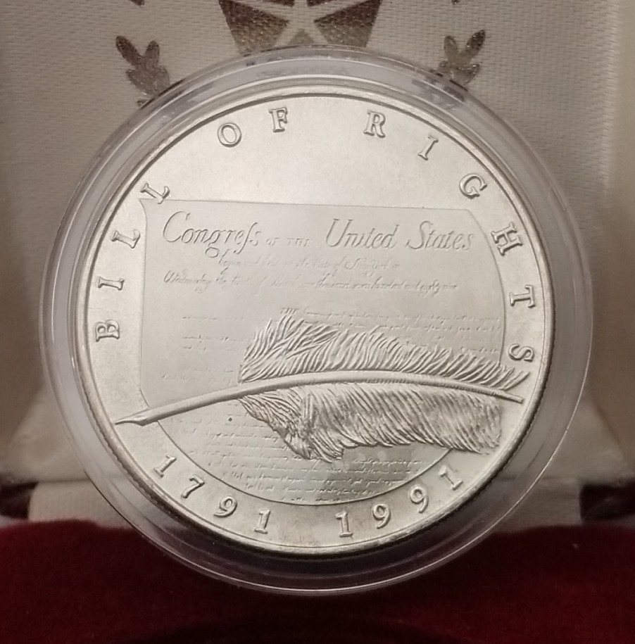 Chrysler Honors Bill of Rights 1791-1991 Fine .999 Silver 1 oz