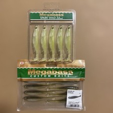 Megabass Spark Shad 3.6in & Hazest 3.4in New Unopened Fishing Lures