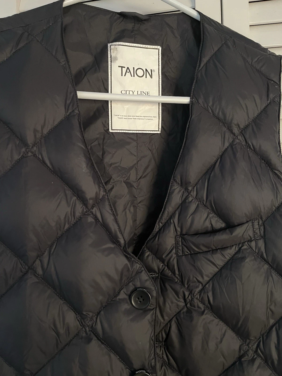 TAION City Line For Formal & Business Down Dress Vest Black Sz Asia L US Medium - product detail image 16