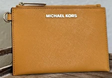 Michael Kors Women’s Small Coin Purse, Honeycomb Yellow **Missing Strap