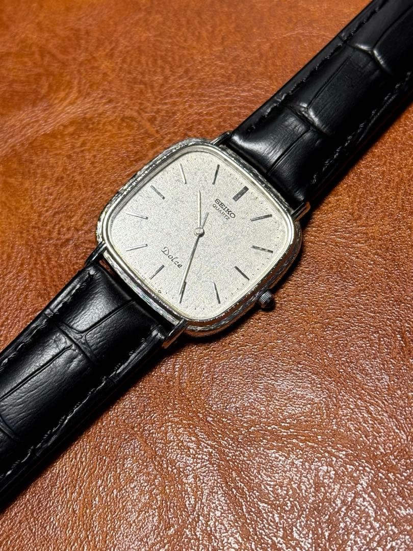 Seiko Dolce Rectangular Watch 1983 Silver Dial & … - image 2