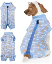 Bencmate  After Surgery Dog Recovery Suit .NEW Medium.Blue Bones.Ships In 24 Hr.