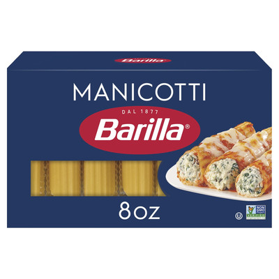 Barilla Classic Blue Box Oven Pasta Manicotti 8oz (24 Pack)