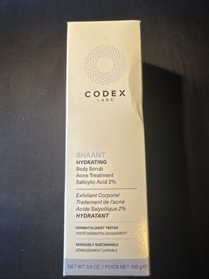 Codex Labs Shaant Hydrating Acne Body Scrub 2% Salicylic Acid New