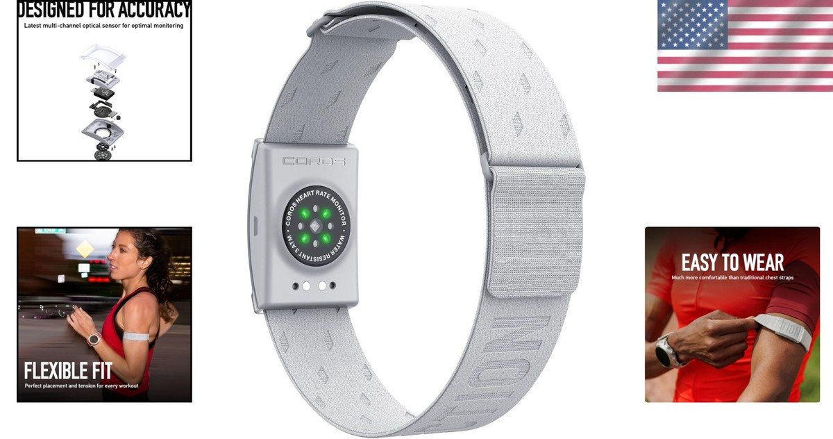 Coros Heart Rate Monitor: Bluetooth-Armband with 38-Hour Battery