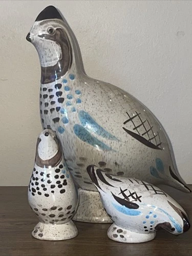 Red Wing Pottery Bob White Hors D’oeuvres Server & Salt Pepper Shakers 1956