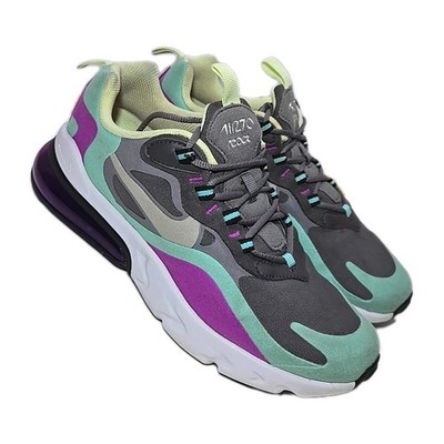 Nike Air Max 270 React GS Youth 7Y Gunsmoke Aurora Violet Sneakers No Box
