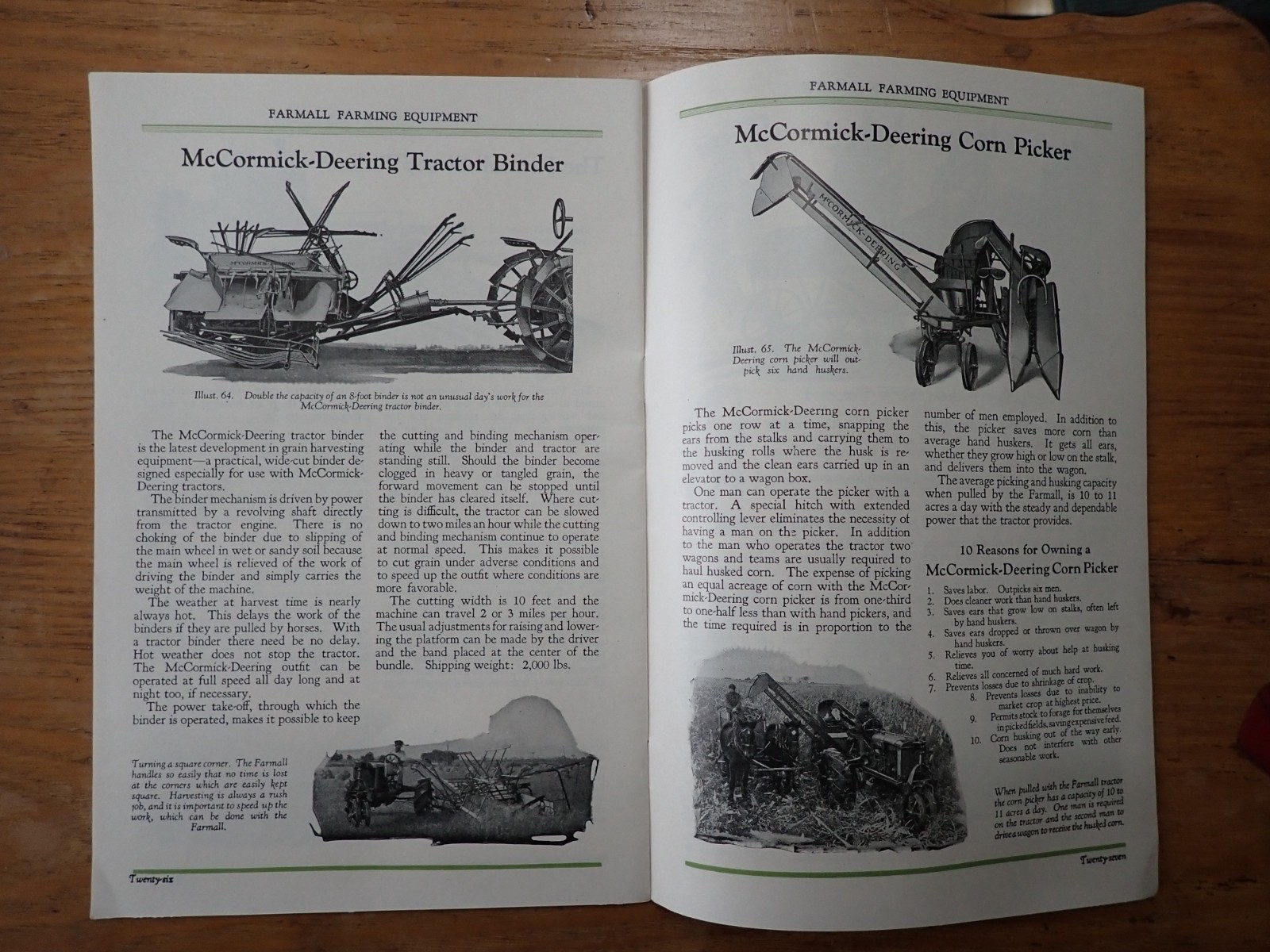 Vintage McCormick-Deering Farmall  & Equipment Sales Brochure  A-260-S