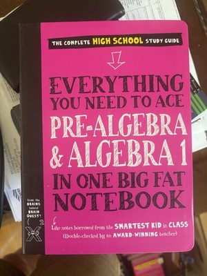 The Complete High School Study Guide Pre-Algebra & Algebra 1 Book English