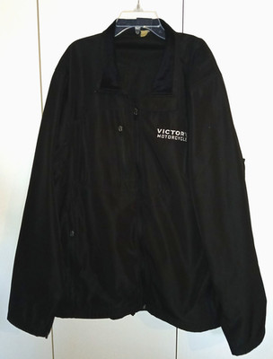 VTG. VICTORY GEAR BLACK MOTORCYCLE JACKET-XL?-EXCELLENT GENTLY WORN