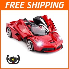 Coche de radiocontrol Ferrari LaFerrari rojo para niños, escala 1/14