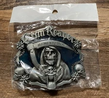 Grim Reaper Memento Mori Metal Belt Buckle New In Package