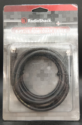 Radio Shack 6-Ft (1.82m) RG- 59 Coaxial Cable Assembly 75-ohm Coax