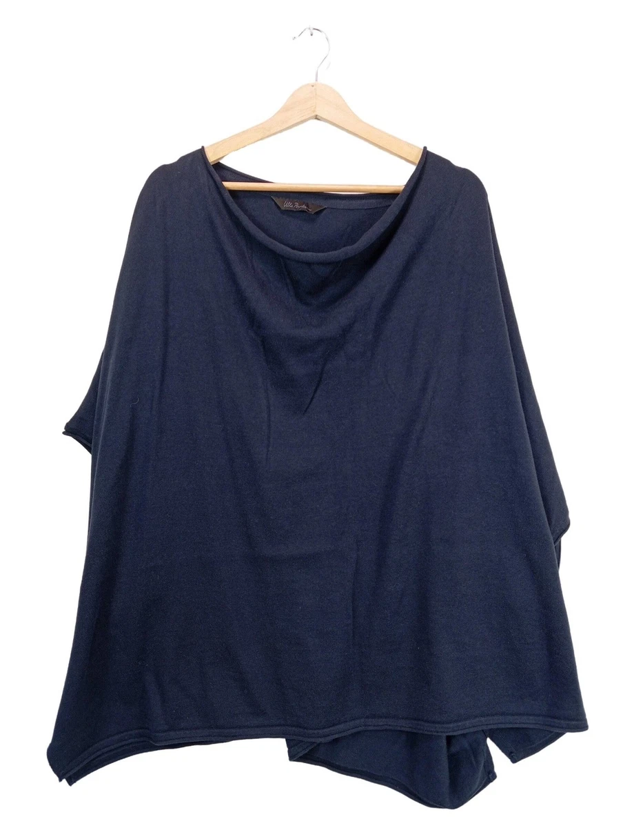 Poncho Maglione Donna Italiano: Morbido, Caldo E Avvolgente Con Stella A Costine. Modello Poncho Mantella, Perfetto Per Autunno E Primavera. - Foto 2