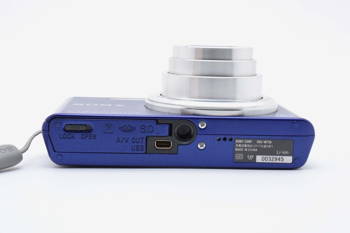 TOP MINT] SONY Cyber-shot DSC-W730 Blue Camera Japanese Only