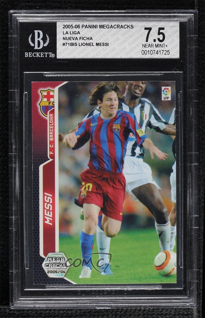 2005 Panini Megacracks MGK La Liga Nueva Ficha Lionel Messi #71BIS BGS 7.5 1hp2