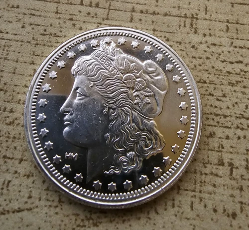 Morgan Dollar Design 1 oz .999 Fine Silver Round One Troy Ounce