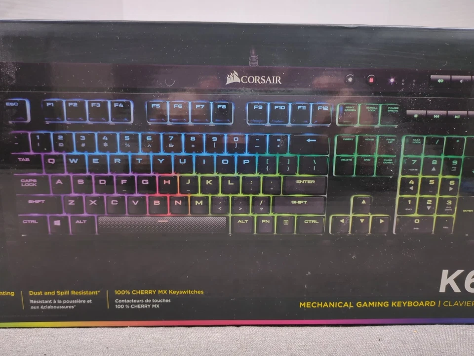 CORSAIR K68 Cherry MX Red Mechanical Keyboard RGB Backlight CH-9102010-NA - Image 3 of 4