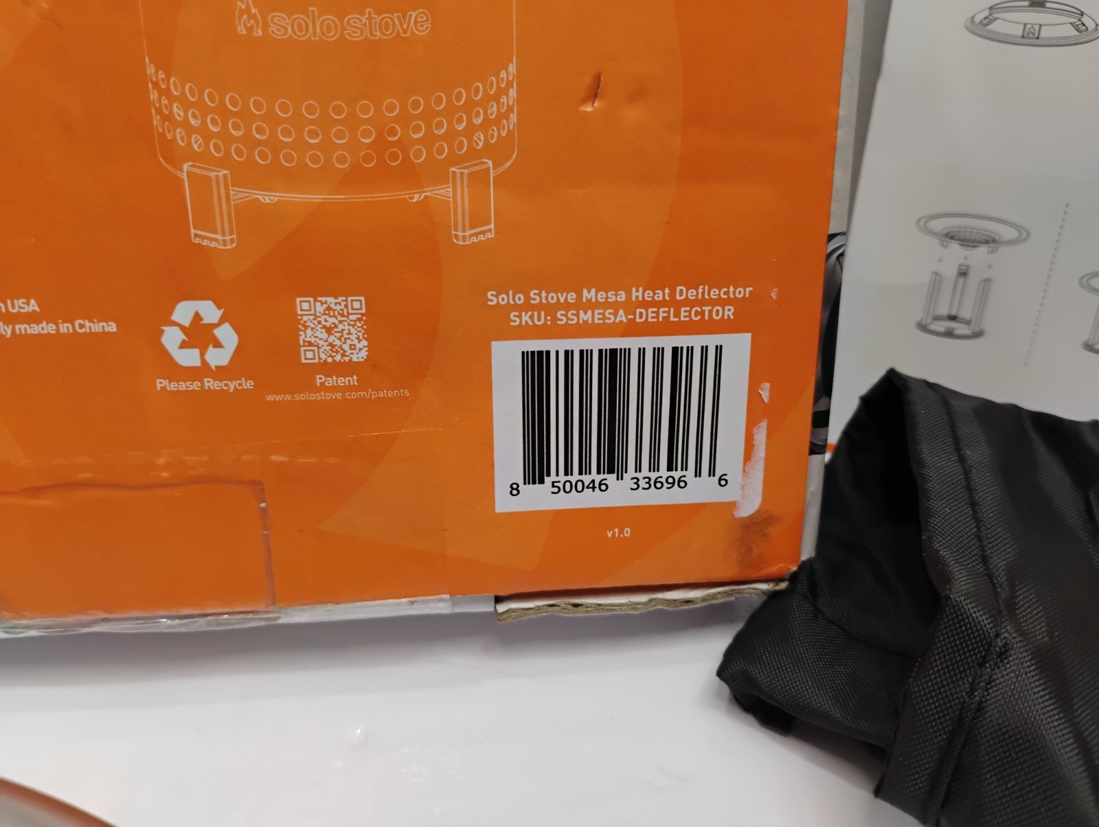 Solo Stove Mesa Heat Deflector for Table Top Fire Pit Stainless w/ Carry Bag