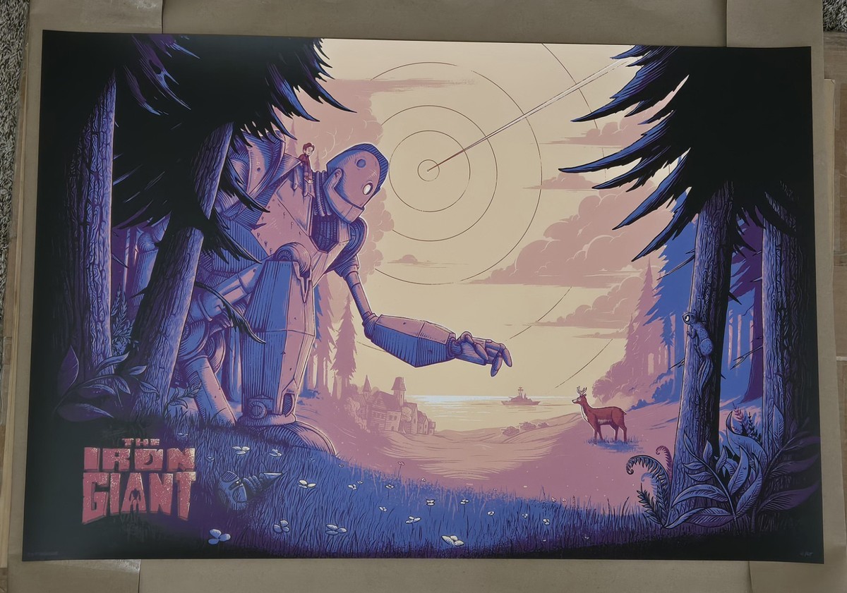 Alex Hovey Iron Giant & Paul Mann Back To The Future Art Print