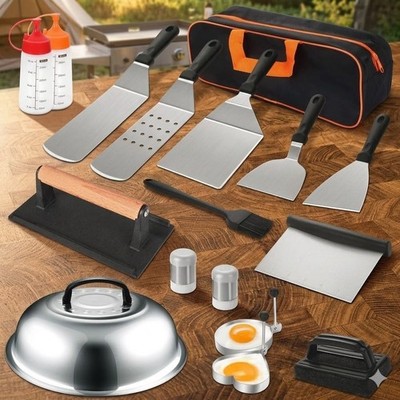 18Pcs Griddle Accessories Kit for Blackstone Flat Top Grill Stainless Steel Set