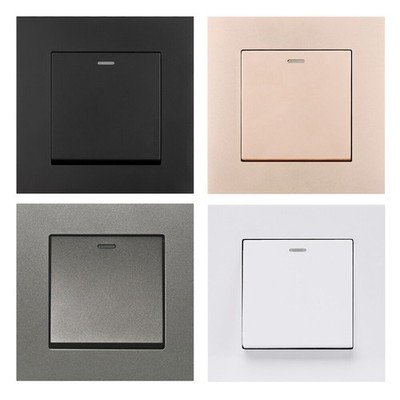 AC 110-250V 16A 86 Type PC Panel 1 Gang 2 Way Pass through On / Off Light Switch