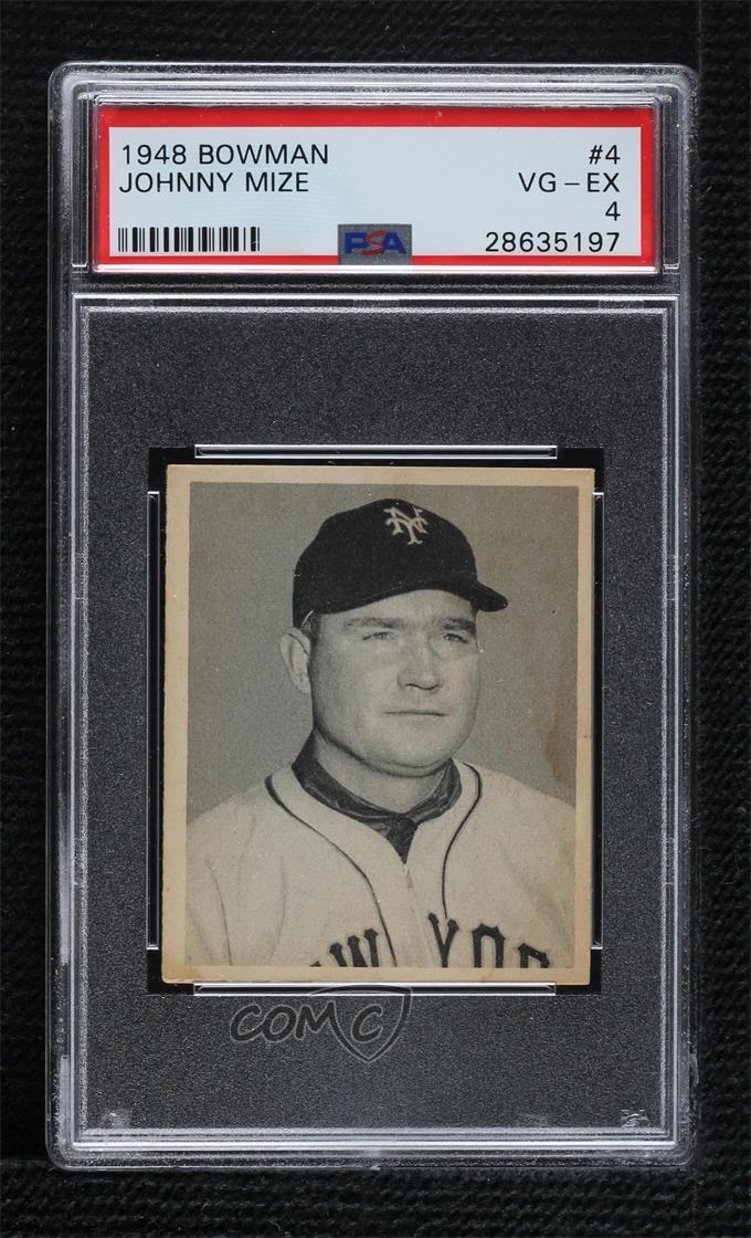 1948 Bowman Johnny Mize #4 PSA 4 HOF fk4