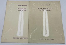 Aaron Copland Flute And Piano Music Score Books Bundle X 2 Boosey & Hawkes 24