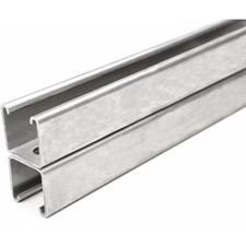 Back To Back Strut, Slotted, 304 Stainless Steel, Polished, 9/16 In X 1-1/8 In