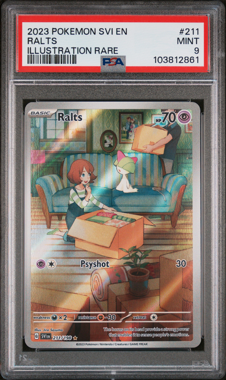 2023 POKEMON SVI EN-SCARLET & VIOLET ILLUSTRATION RARE #211 RALTS PSA 9 - Main Image