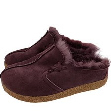 Haflinger Saskatchewan Slippers UK 3 Womenswear Aubergine Suede Boxed Preloved