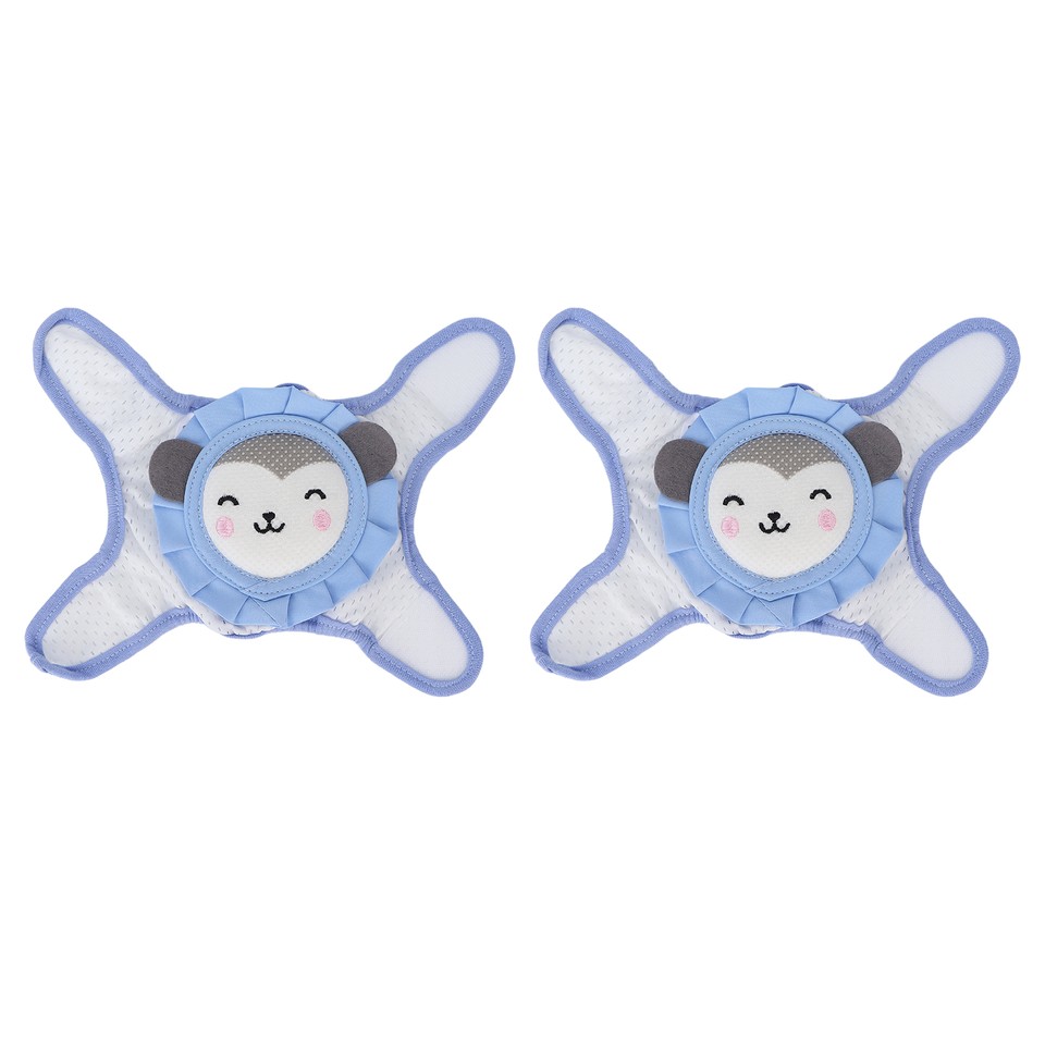 Baby Knee Pads Sky Blue Monkey Lace Shaped Mesh Breathable Crawling