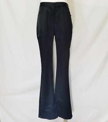 Womens Bergamo BGMO by EBI Career Pants 10 Black Stretch Shiny Material