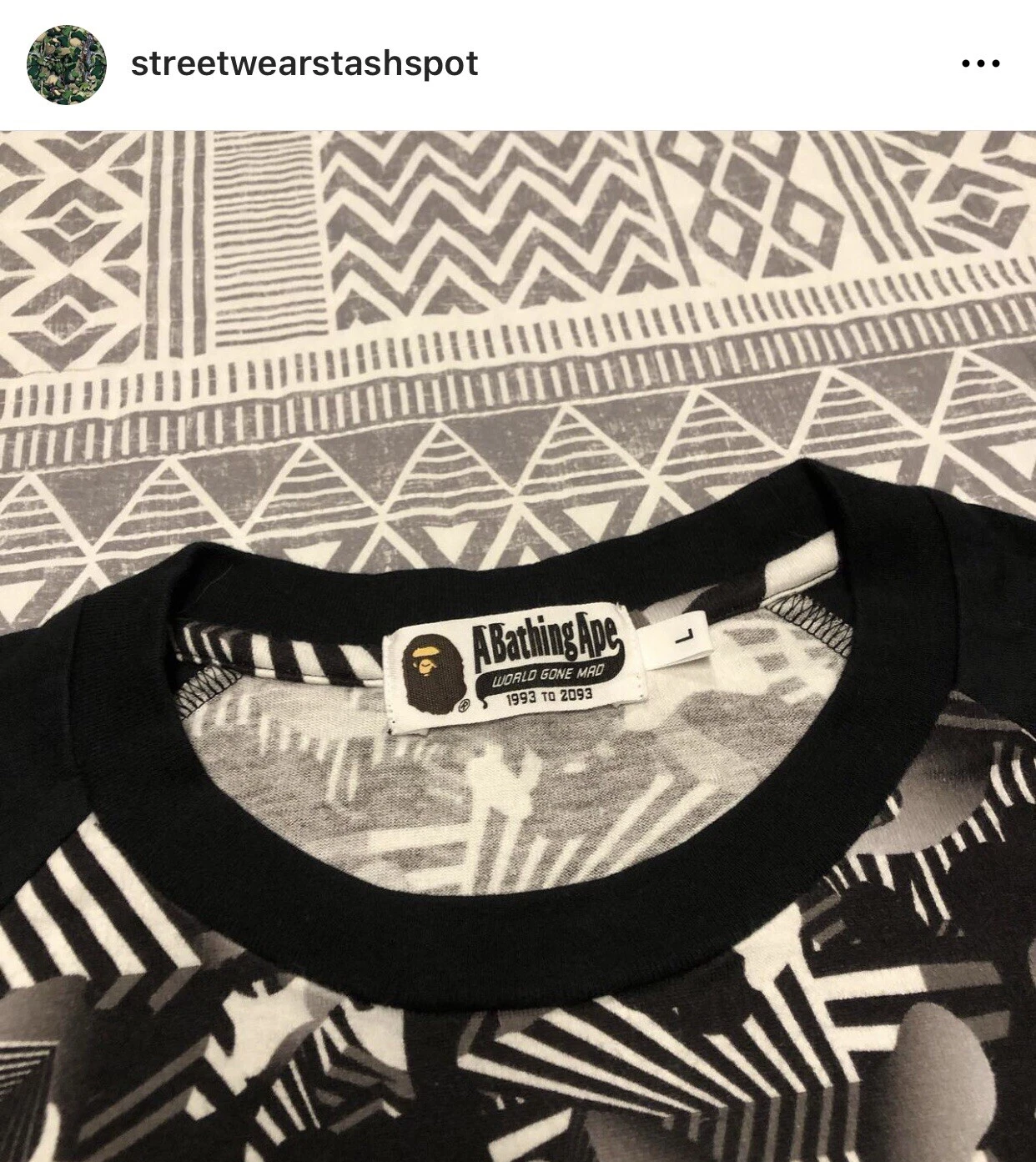 A BATHING APE (BAPE) T shirt tunica mimetica A Bathing Ape Bape taglia large