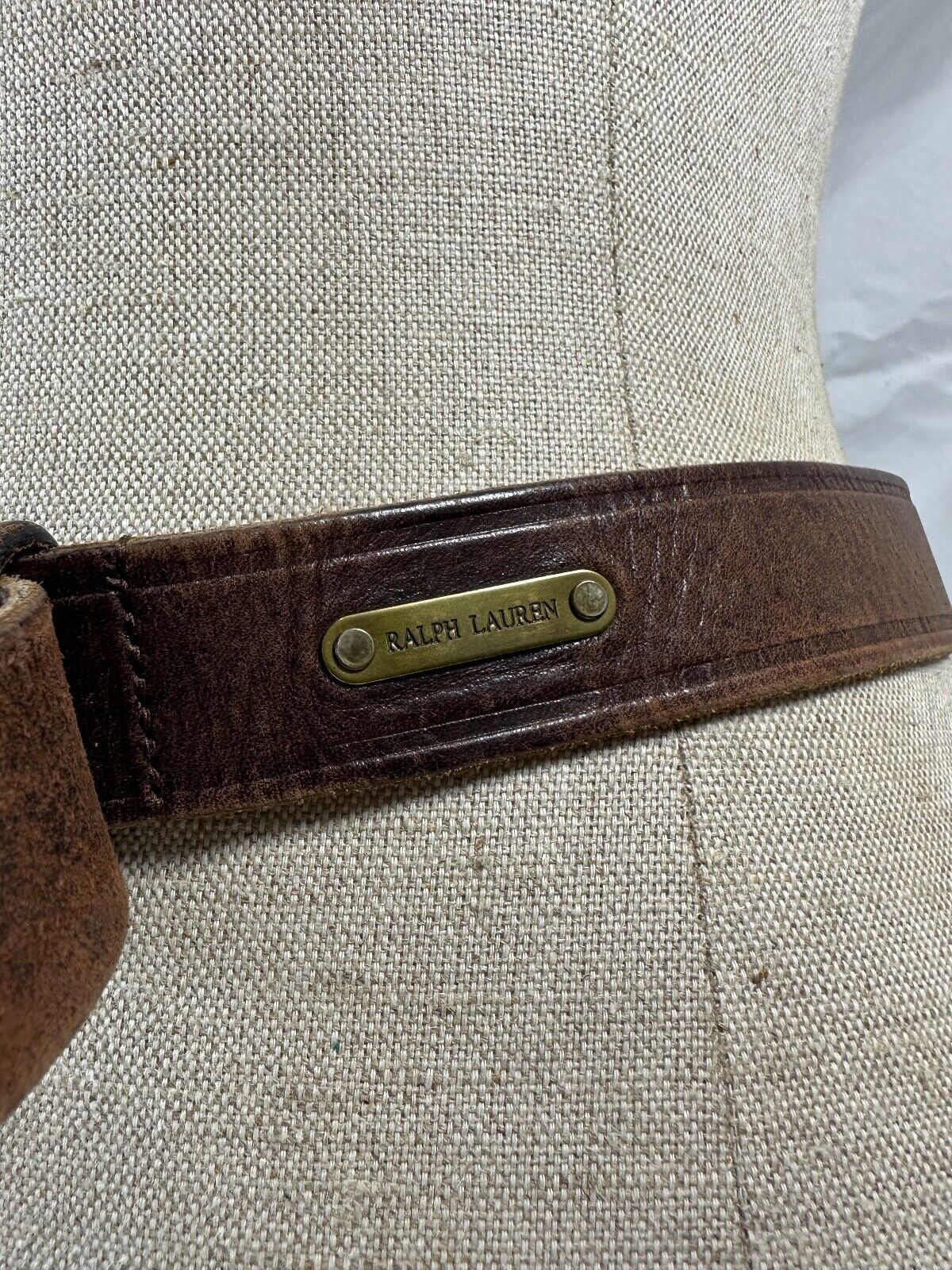 Genuine POLO Ralph Lauren vintage brown leather b… - image 7